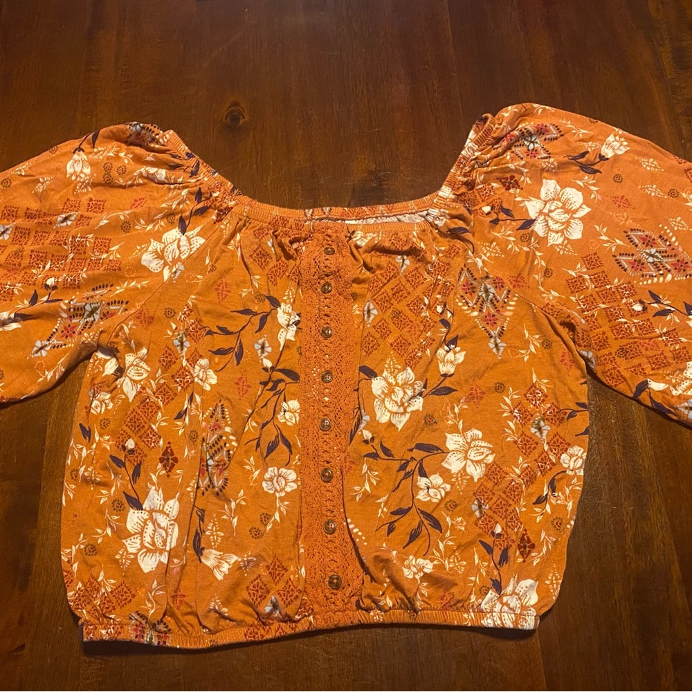 Mudd Orange Crop Top Vibrant and Stylish